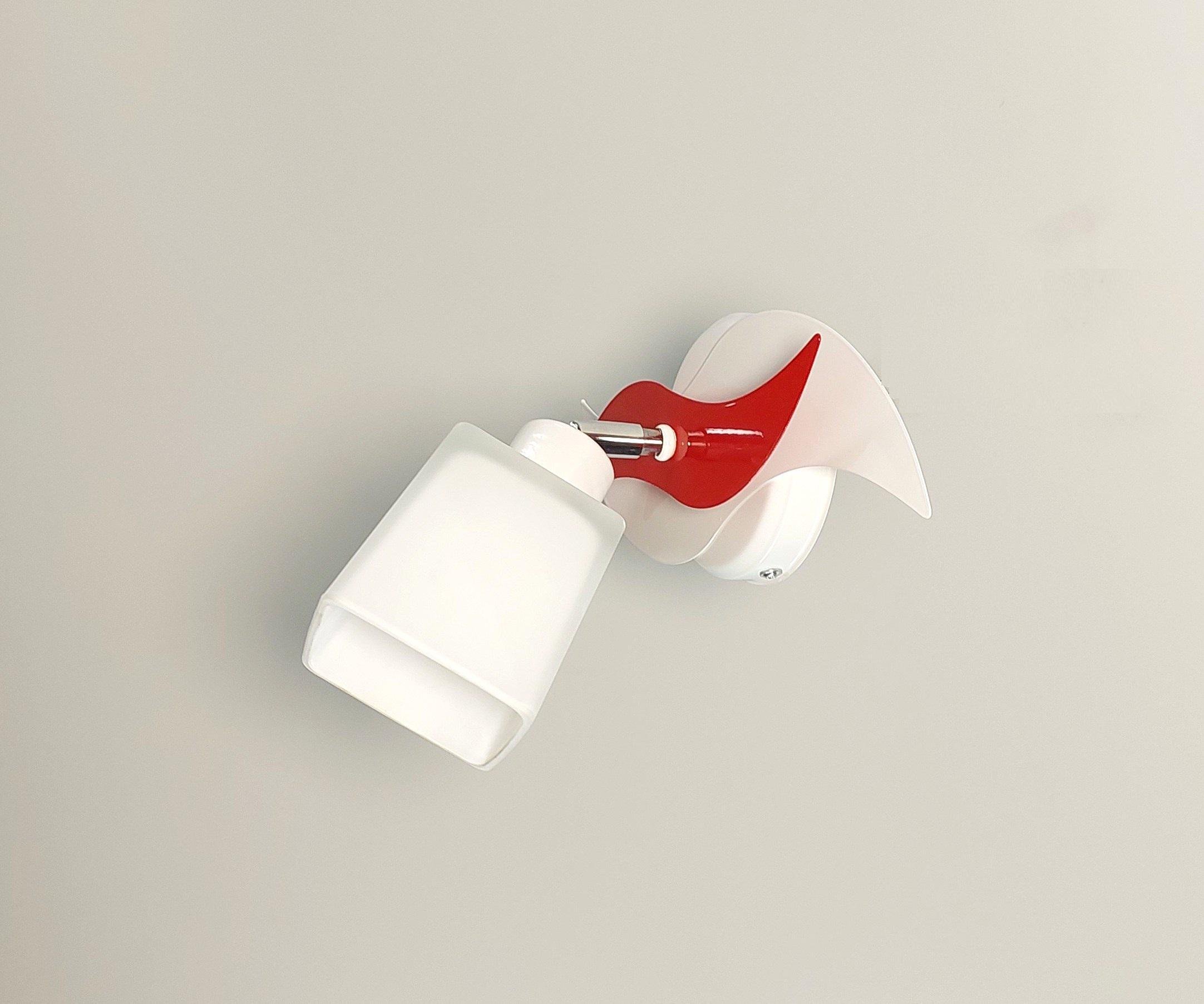 Бра настенный 8008 поворотный металлический Белый/Красный - фото 2 Бра настенный 8008 поворотный металлический Белый/Красный - фото 2