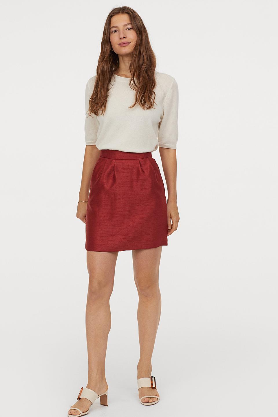 Юбка H&M р. 32 Красный (766829004b39)