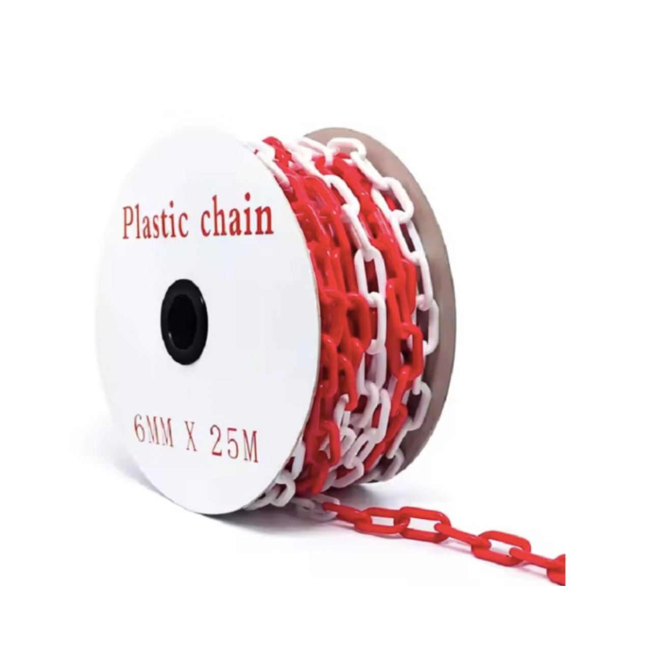 Ланцюг декоративний пластиковий 6 мм 25 м Біло-червоний (24195241) Ланцюг декоративний пластиковий 6 мм 25 м Біло-червоний (24195241)