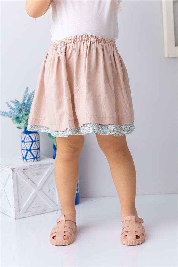 Юбка для девочки двухсторонняя с очным узором Mininio 8 лет 128 см (8683169165609)