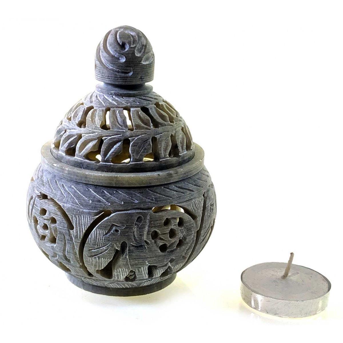 Подсвечник Darshan 33889A каменный