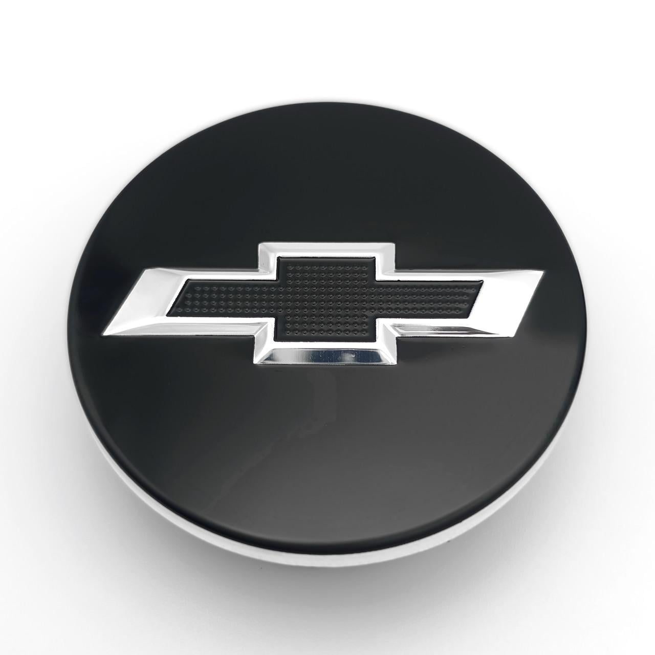 Колпачок заглушка ступицы колеса Chevrolet 53 мм Черный/Хром (3009164534)