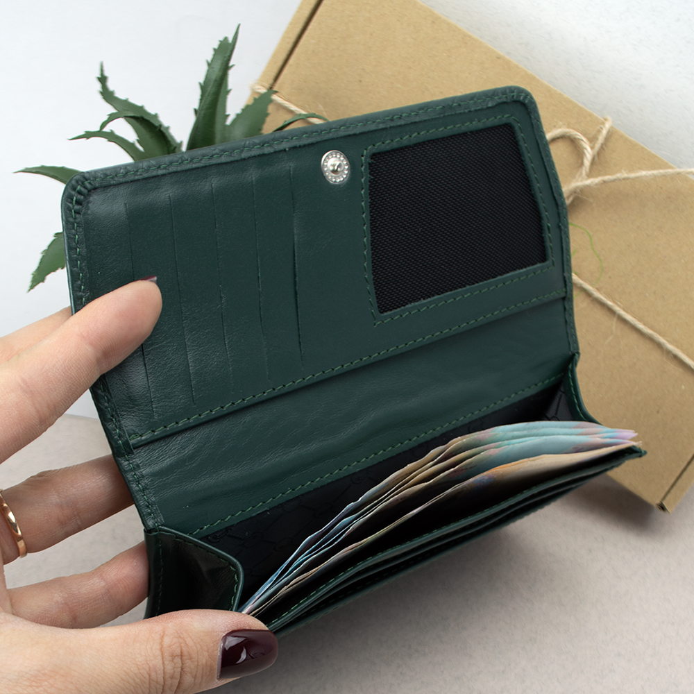 ᐉ Кошелек женский кожаный Leona питон Зеленый (2115433206) • Купить в ...