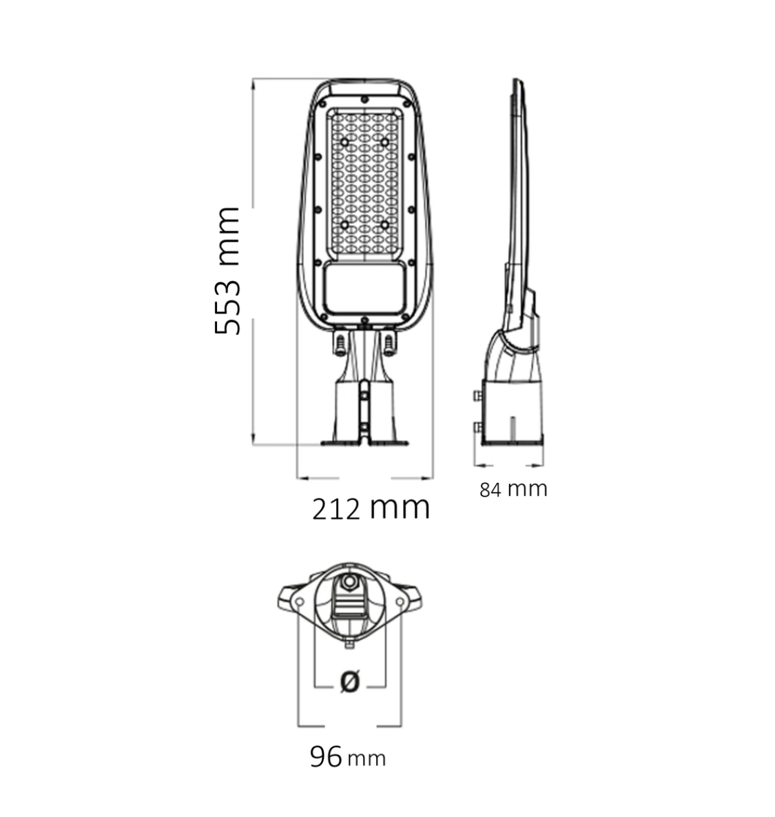 Консольний світильник вуличний STANDART SMD LED 150 Вт 6400К (s1610251) - фото 2