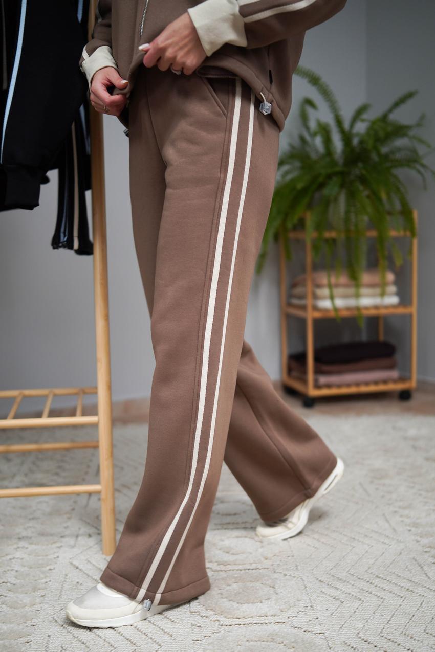 Костюм женский М208.4 на замке с начесом 3XL Светло-коричневый (1031-1-65) - фото 4 Костюм женский М208.4 на замке с начесом 3XL Светло-коричневый (1031-1-65) - фото 4