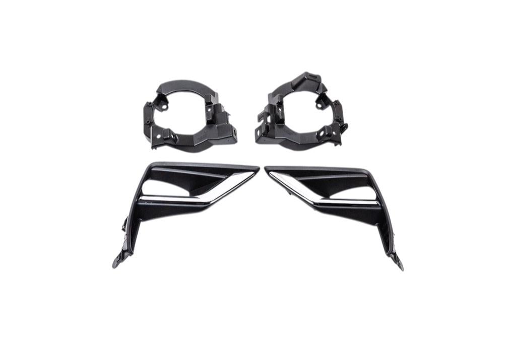 Вставки под противотуманки 1234 Upgrade 2017+ Toyota Land Cruiser Prado 150 пластик 2 шт. (146711)