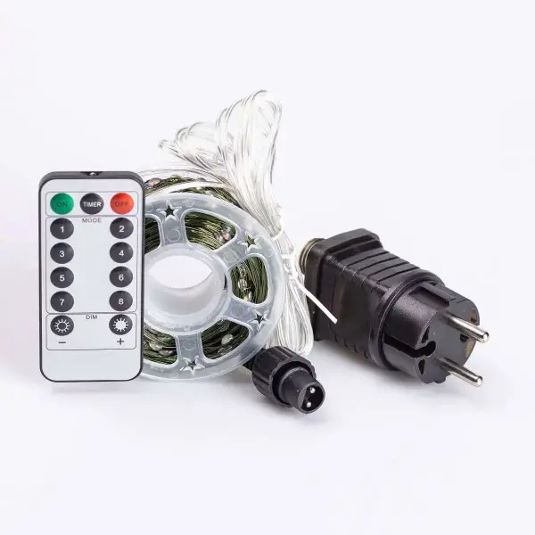 Гірлянда нитка для декору GarlandoPro Роса з пультом від мережі 500 LED 50 м Різнокольоровий (147-107-500L50MGML) - фото 3