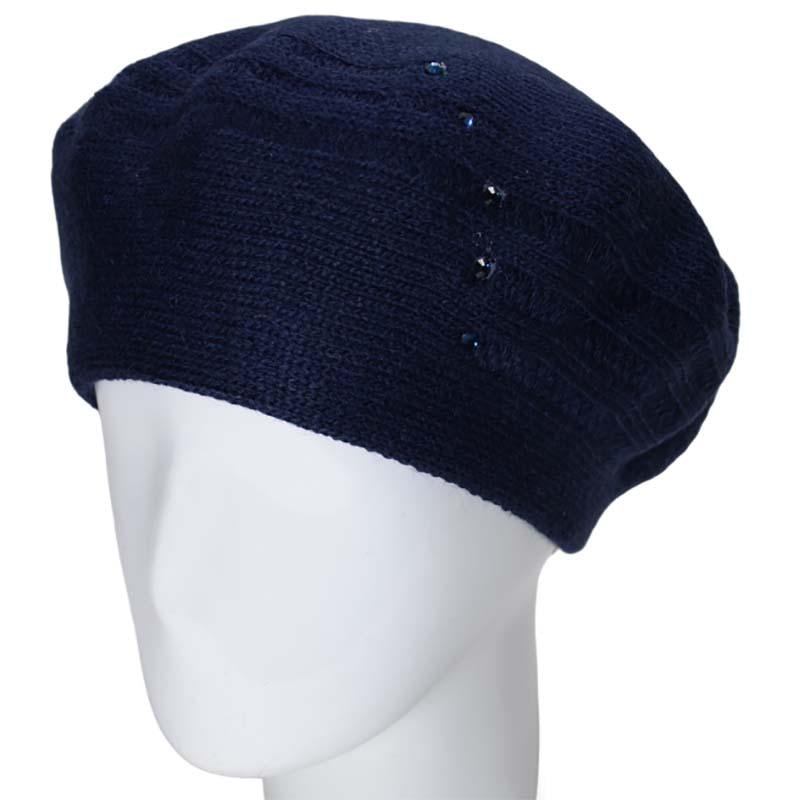 Берет женский Lirus Линия двойной полушерстяной Синий (119086)