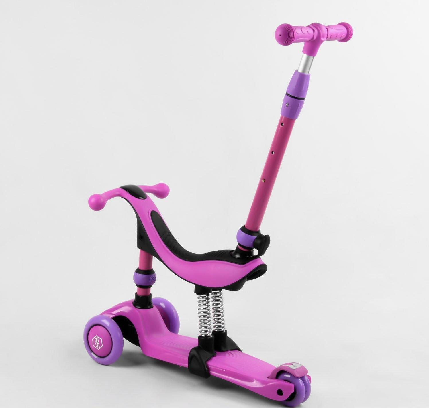 Самокат-велобіг триколісний Best Scooter 3в1 Фіолетовий (26566) - фото 5