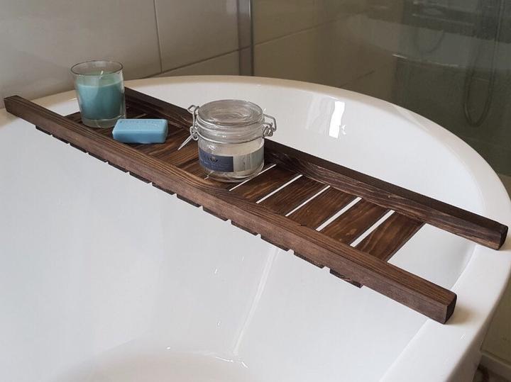 Столик-полка для ванной из дерева Дейрез Капучино (СДВ-000509)