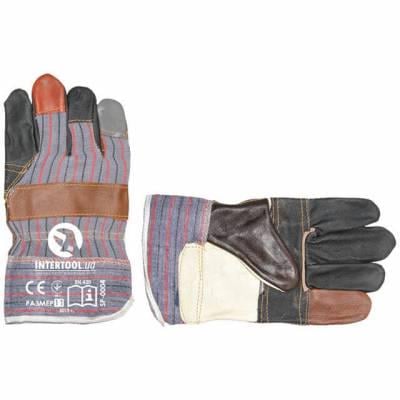 Рукавички скла полікоттон з латексним покриттям Intertool SP-0004 10" Червоний