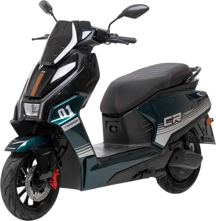 Электроскутер двухместный Crosser CR22 2500W 72V/35 Ah Зеленый