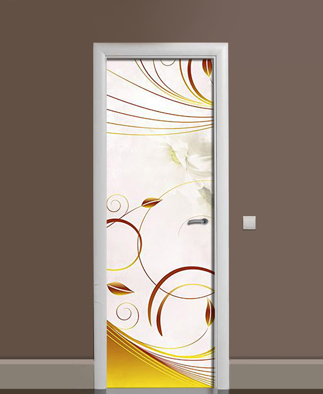 Наліпка 3D на двері Zatarga Золоті струни душі вінілова 650х2000 мм