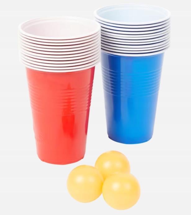 Алко-игра Beer Pong 24 пластиковых стакана с мячами 24 шт. (31924056)