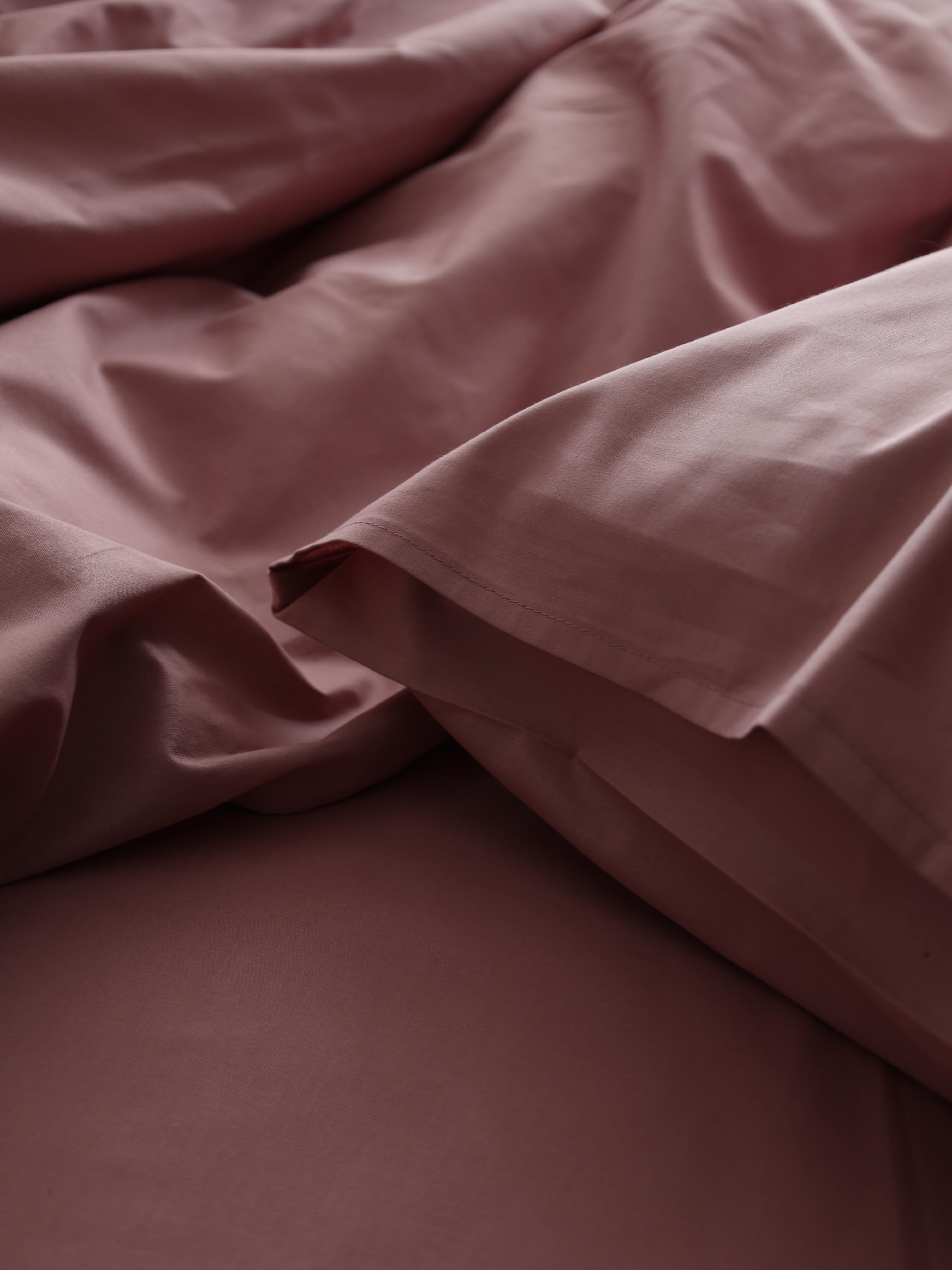 Комплект постельного белья Soline из хлопка полуторный 145х215 см Розовый