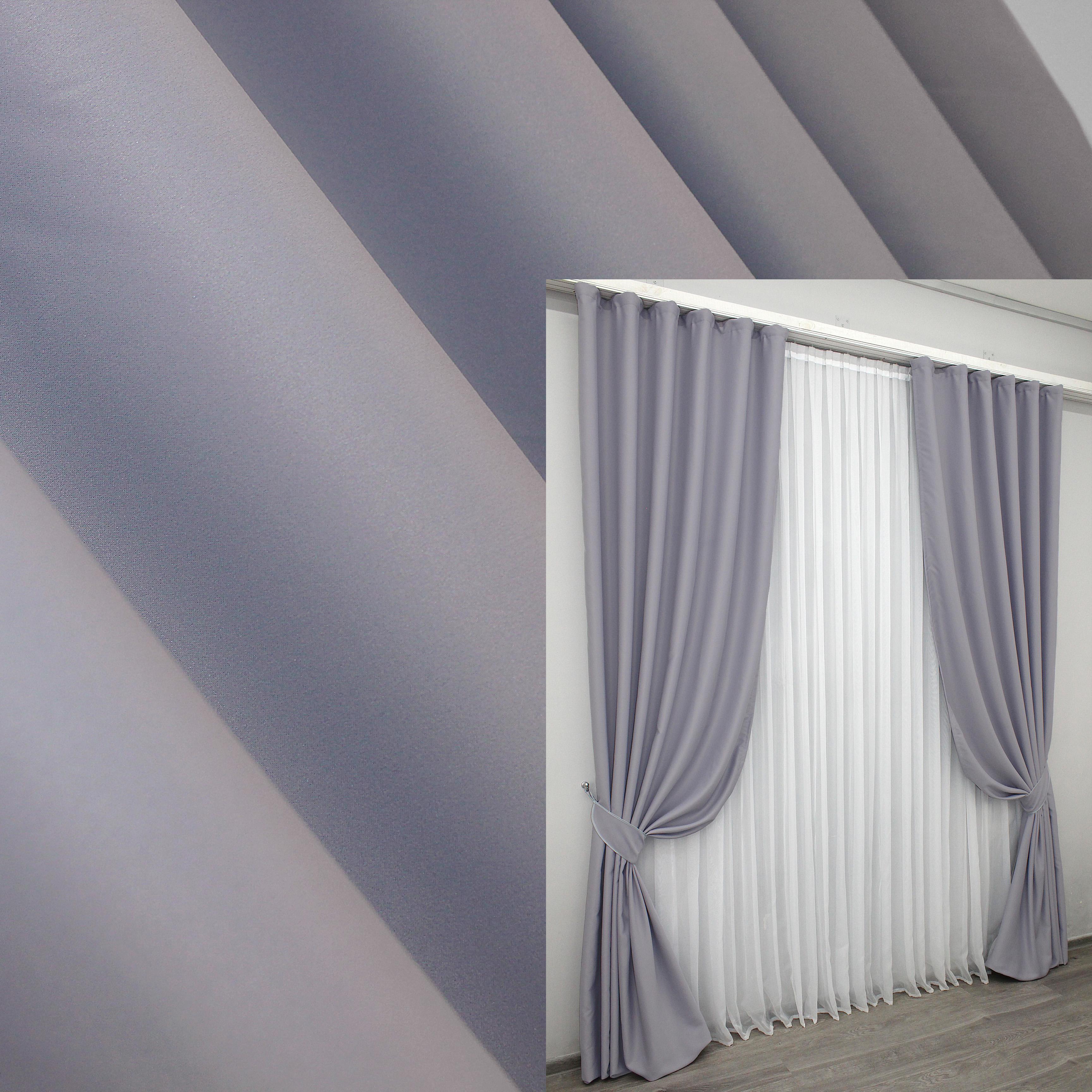 Комплект готовых штор VR-Textil Блэкаут Midnight № 1227ш 100х290 см 2 шт. Лавандовый (31-534) - фото 2 Комплект готовых штор VR-Textil Блэкаут Midnight № 1227ш 100х290 см 2 шт. Лавандовый (31-534) - фото 2