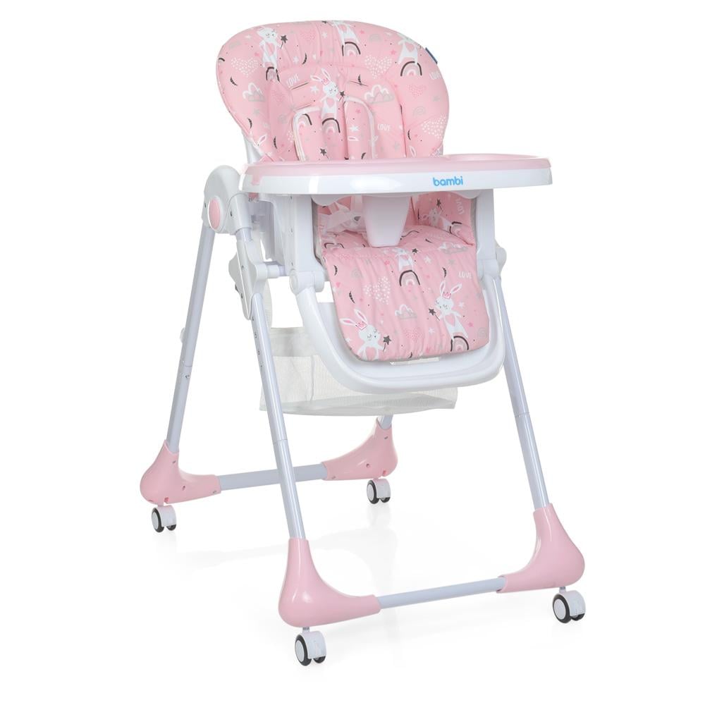 Стульчик для кормления Bambi M 3233 Rabbit Girl Pink (MR45644)