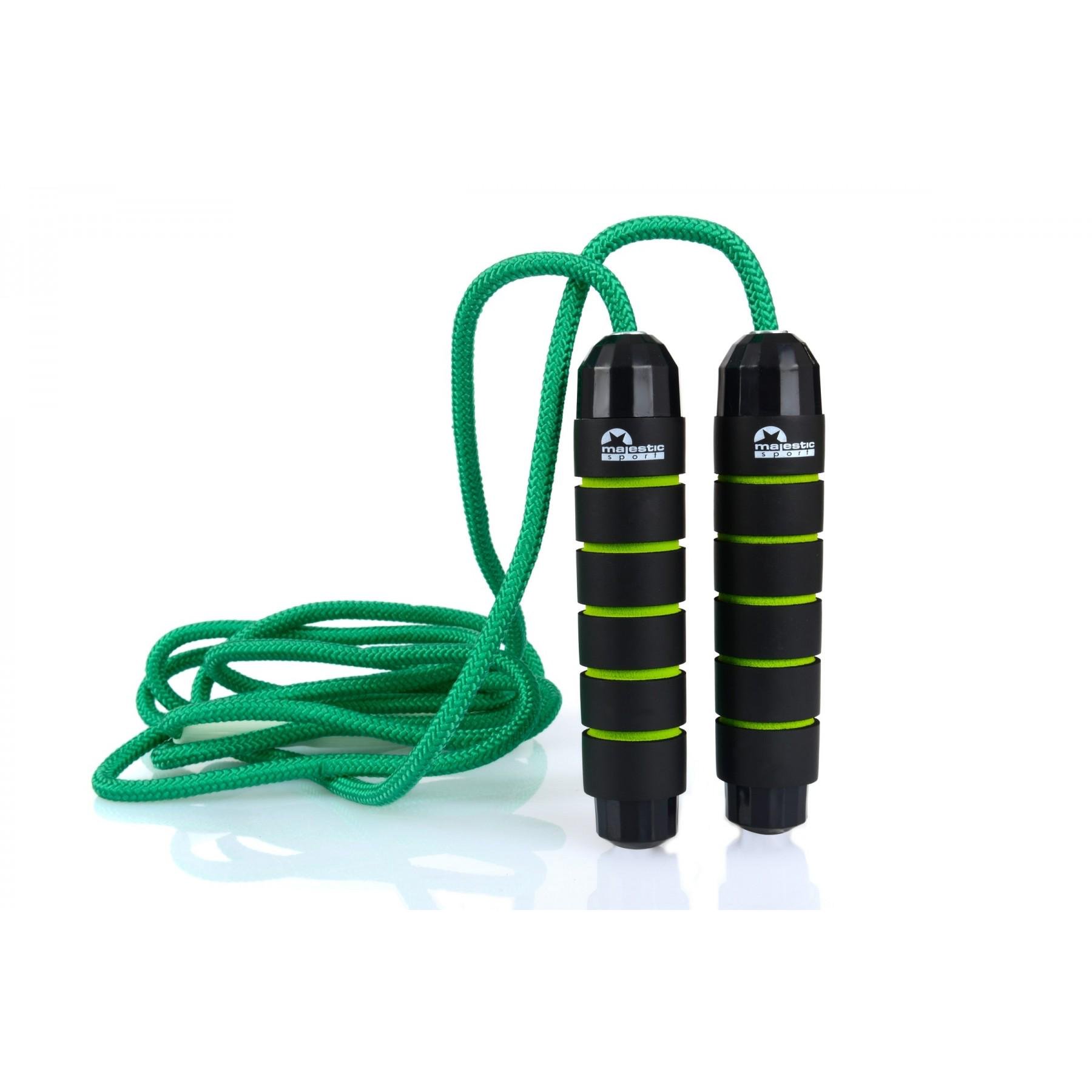 Скакалка гимнастическая Majestic Sport Jump Rope Черный/Зеленый (20588) - фото 4