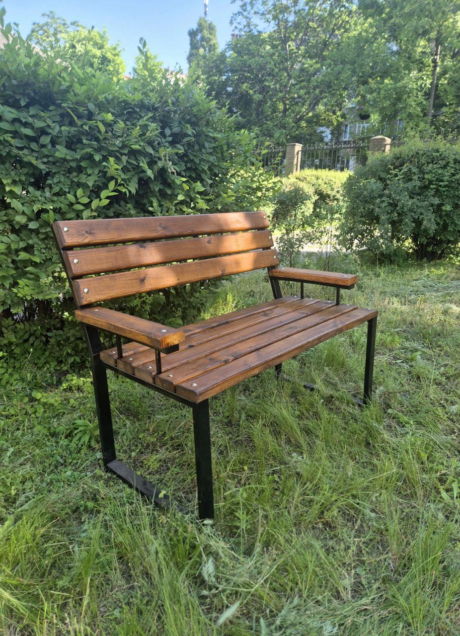 Лавка металева з дерева Лофт 1 м (26837765)