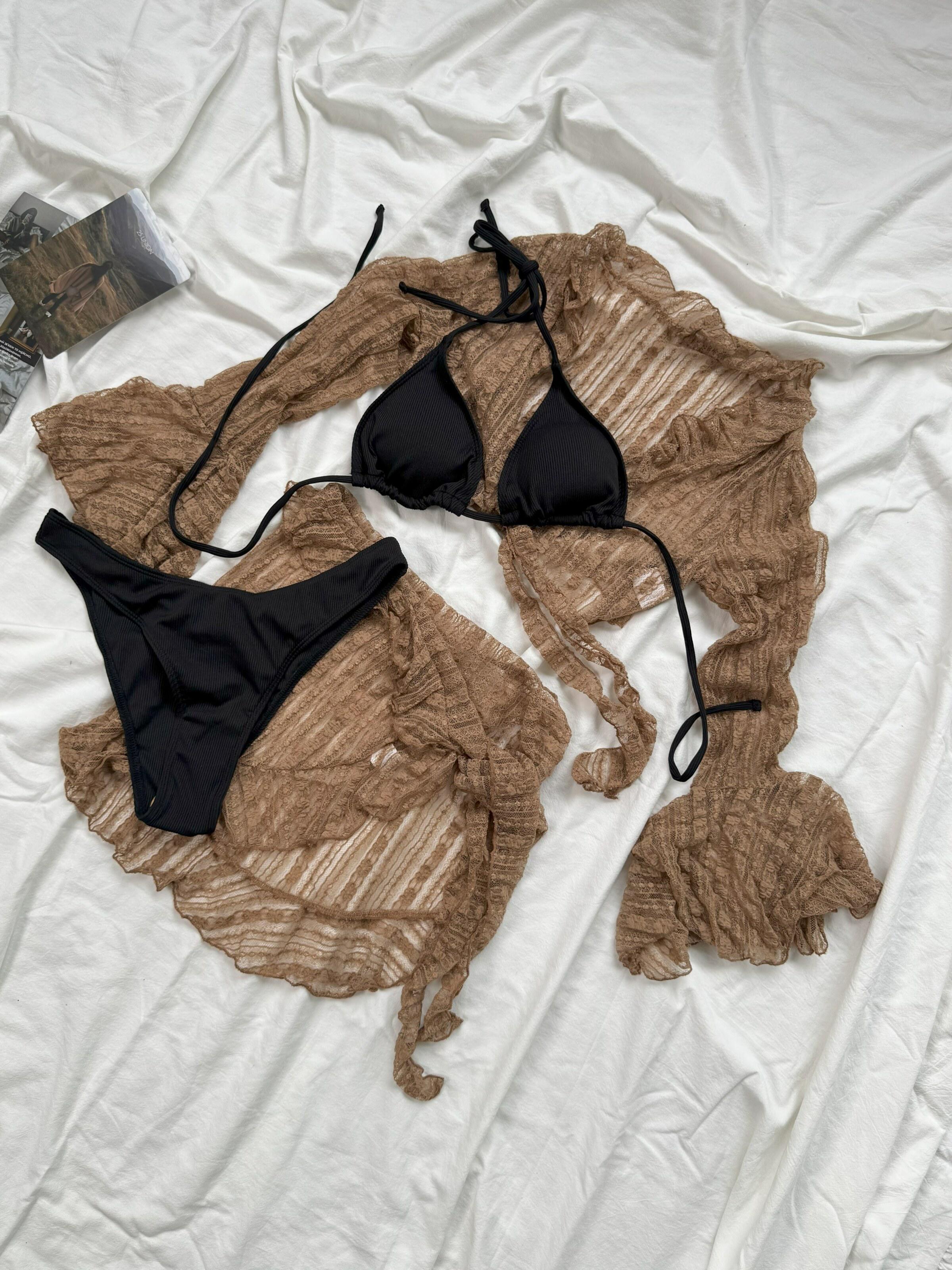 Купальник женский Nova Vega накидка/юбка/купальник M Шоколадно-черный (105-L025/2-1) - фото 9