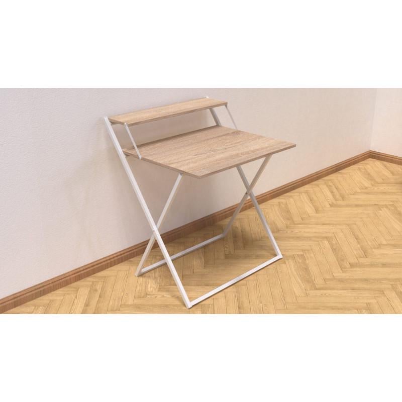 Стол трансформер Ferrum-decor Kompakt 2 металл/ДСП 16 мм Белый/Дуб Сонома (FRD-104700) - фото 1 Стол трансформер Ferrum-decor Kompakt 2 металл/ДСП 16 мм Белый/Дуб Сонома (FRD-104700) - фото 1