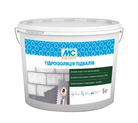 Гидроизоляция подвалов 2К MC-Bauchemie 6 кг