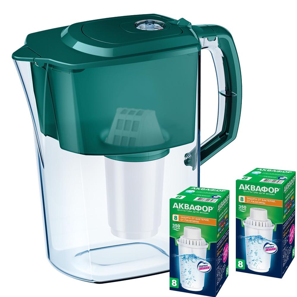 Фильтр-кувшин Аквафор Атлант два модуля B8 Темно-зеленый (1859315267)