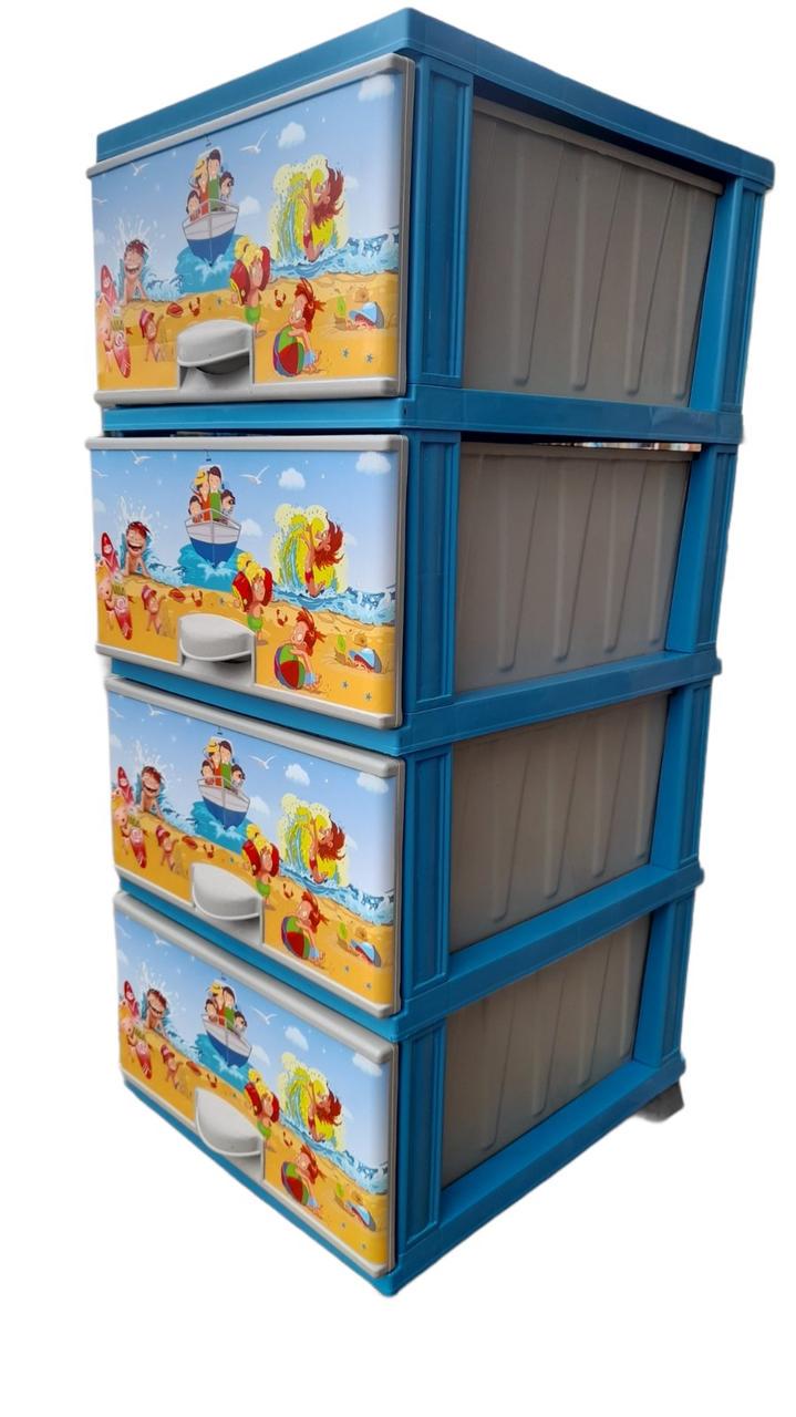 Ящик-комод для хранения детский Морские каникулы 4 ящика 375х455х900 мм (26236294) - фото 2 Ящик-комод для хранения детский Морские каникулы 4 ящика 375х455х900 мм (26236294) - фото 2