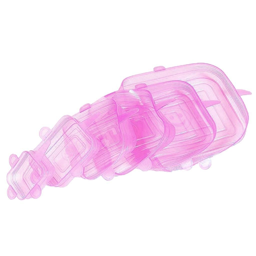 Крышки силиконовые 6 шт. Розовый (1842850642)