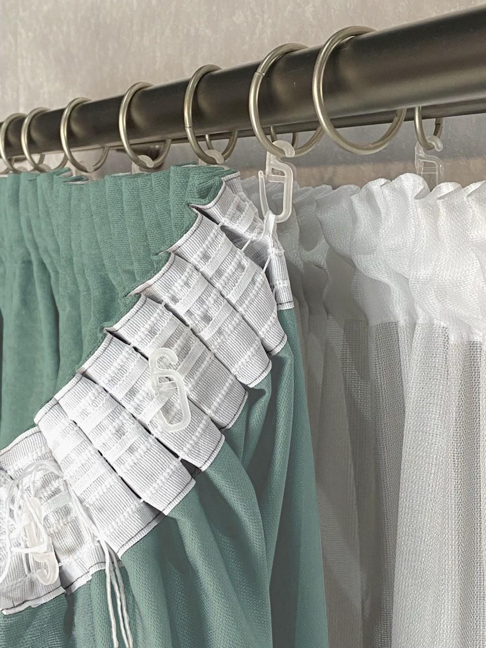 Комплект штор Diamond микровелюр 150х280 см 2 шт. Мятный - фото 2 Комплект штор Diamond микровелюр 150х280 см 2 шт. Мятный - фото 2