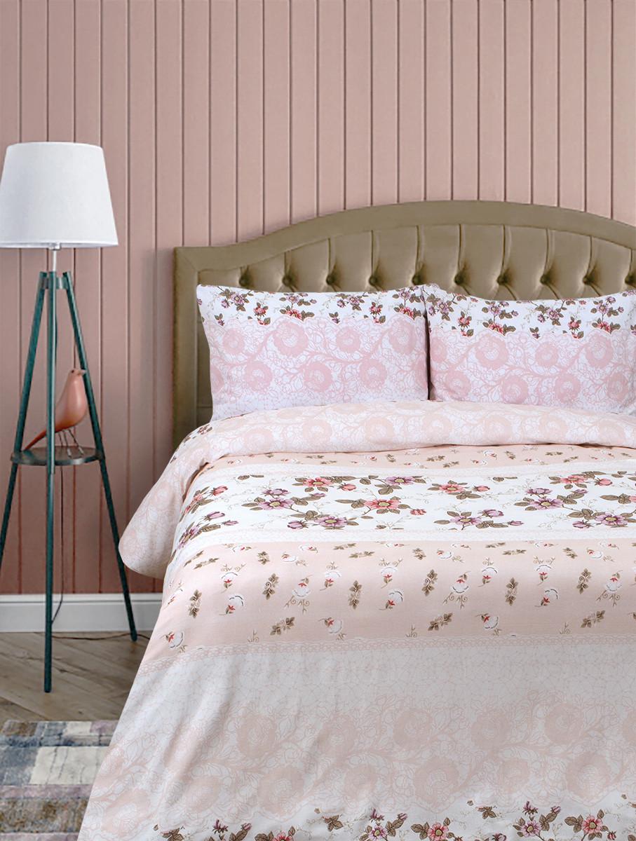 Комплект постельного белья Lotus Ranforce Chamomel евро Розовый (svt-2000022274012)