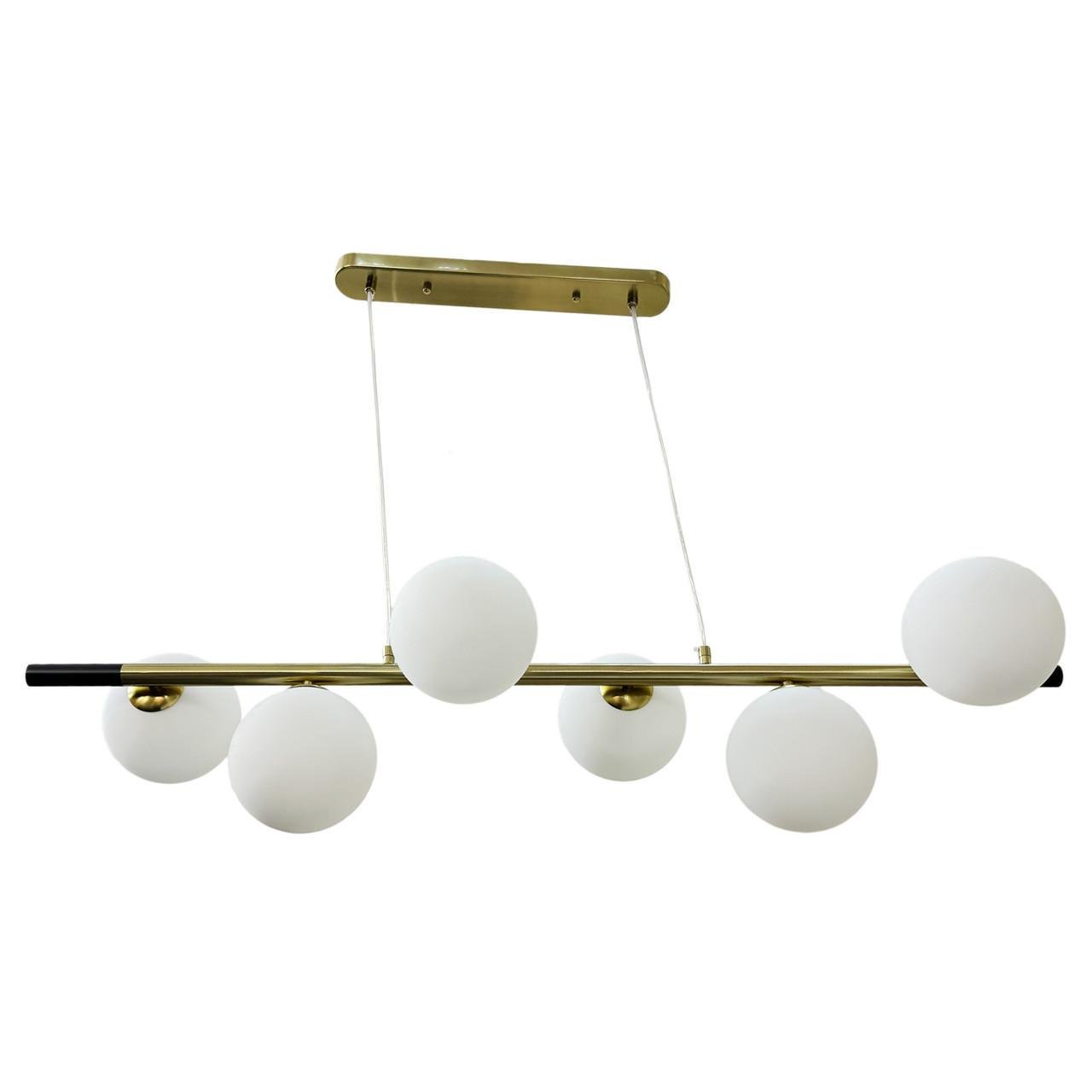 Люстра подвесная Прометей на 6 плафонов Медный