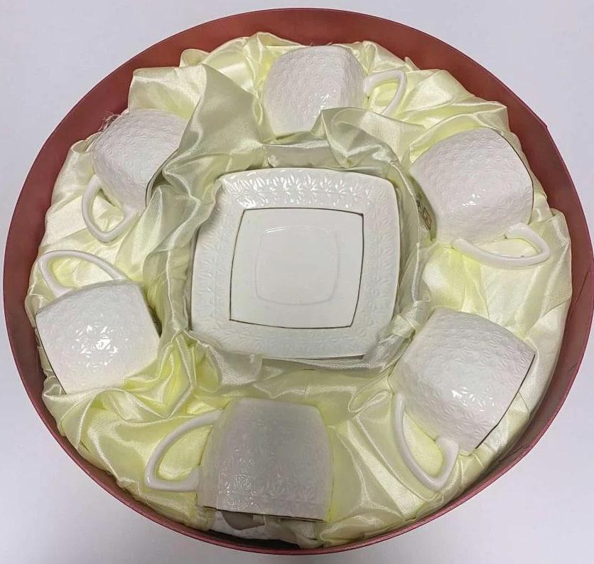 Сервиз для чая 6 чашек квадратных 200 мл с блюдцами 12 предметный (S508707) - фото 1 Сервиз для чая 6 чашек квадратных 200 мл с блюдцами 12 предметный (S508707) - фото 1