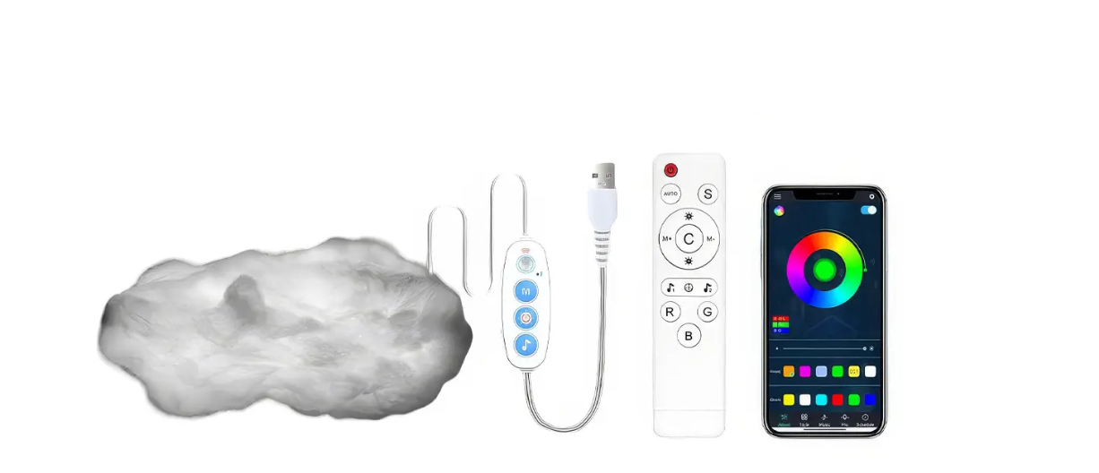 Світлодіодна стрічка Хмара Bluetooth 3D RGB з пультом (22293415)