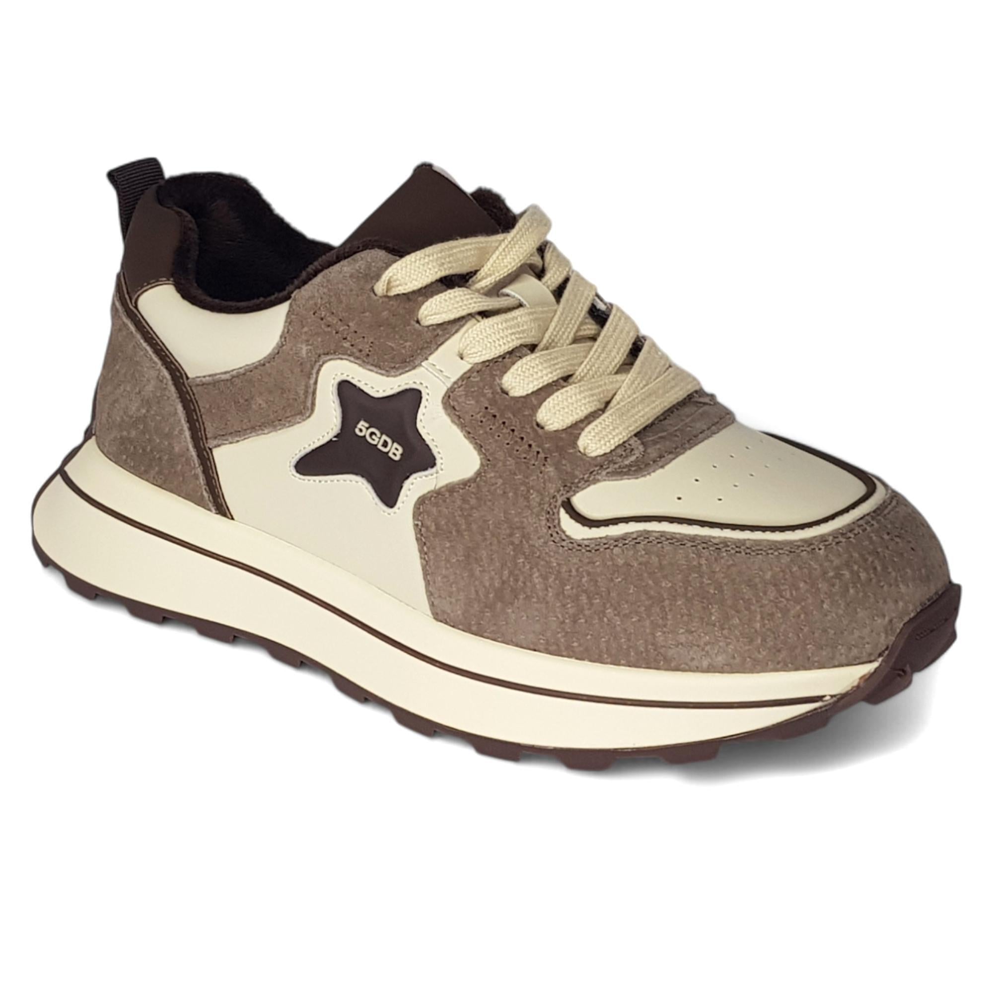 Кроссовки женские осенние Wollen р. 39 Бежево-коричневый (035564-39)