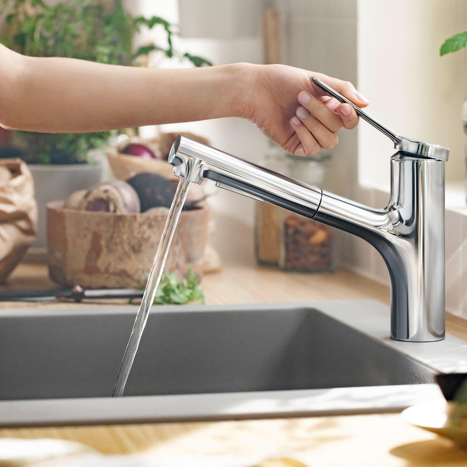 Змішувач для кухні Hansgrohe Zesis M33 74803000 із висувною лійкою Хром (149004) - фото 5