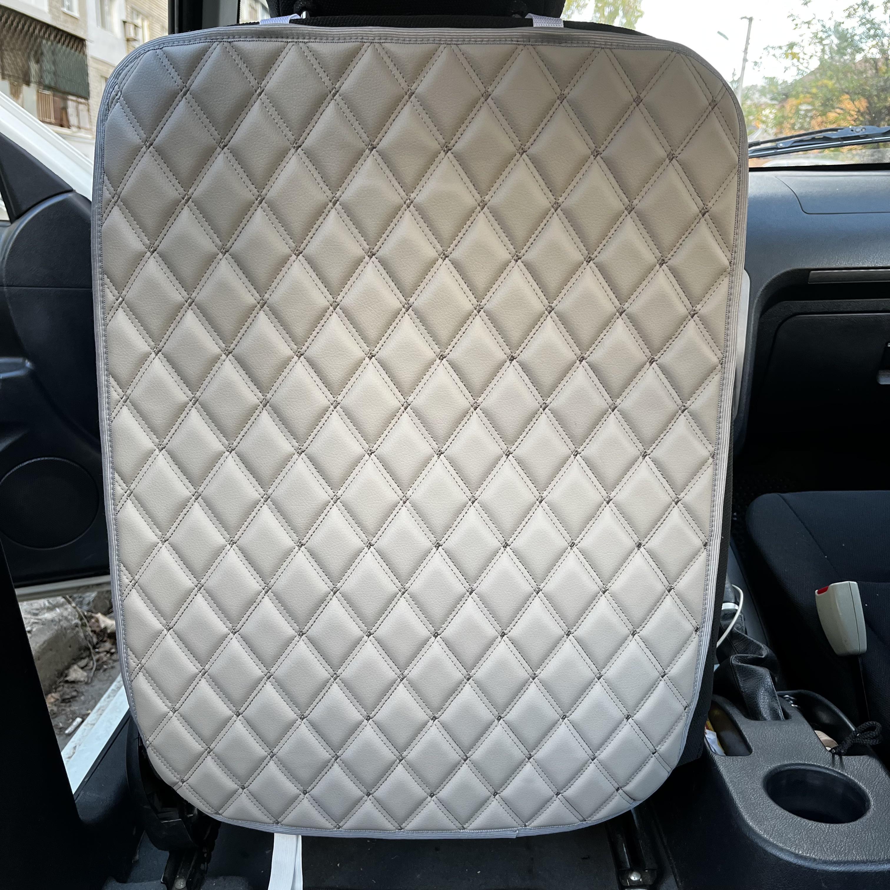 Накидка защитная на спинку сиденья автомобиля от грязных ног из эко-кожи 60x45 см без кармана Светло-серый (29882939) - фото 1 Накидка защитная на спинку сиденья автомобиля от грязных ног из эко-кожи 60x45 см без кармана Светло-серый (29882939) - фото 1