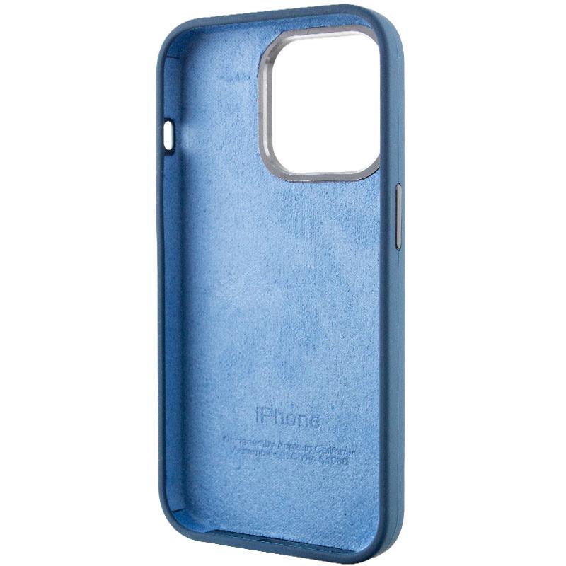 Противоударный чехол Silicone Case Metal Buttons (AA) для Apple iPhone 13 Pro (6.1") Синий / StromBlue - фото 5