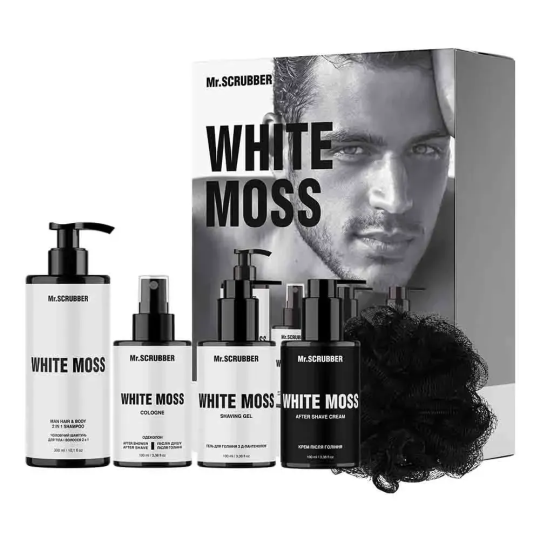 Парфумований набір косметики для чоловіків Mr.SCRUBBER White Moss Perfumed Men’s Essentials