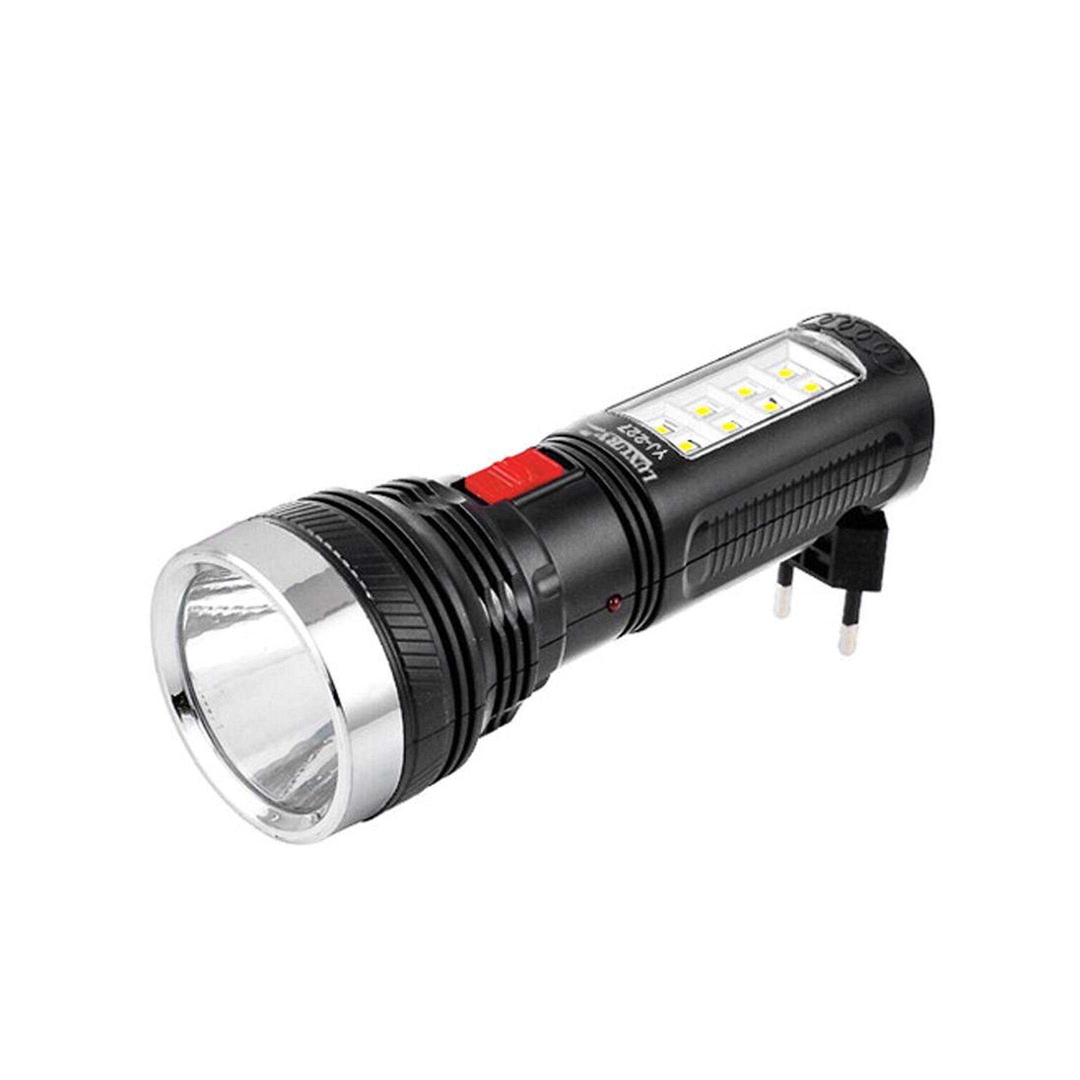 Фонарь Luxury 227 1W-8SMD 220V встроенный аккумулятор Черный/Оранжевый