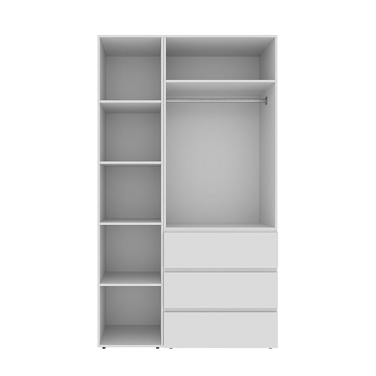 Шкаф распашной комбинированный ART IN HEAD №7 Light 1200x500x2200 мм Белый бриллиант (GALTK071000000) - фото 2 Шкаф распашной комбинированный ART IN HEAD №7 Light 1200x500x2200 мм Белый бриллиант (GALTK071000000) - фото 2