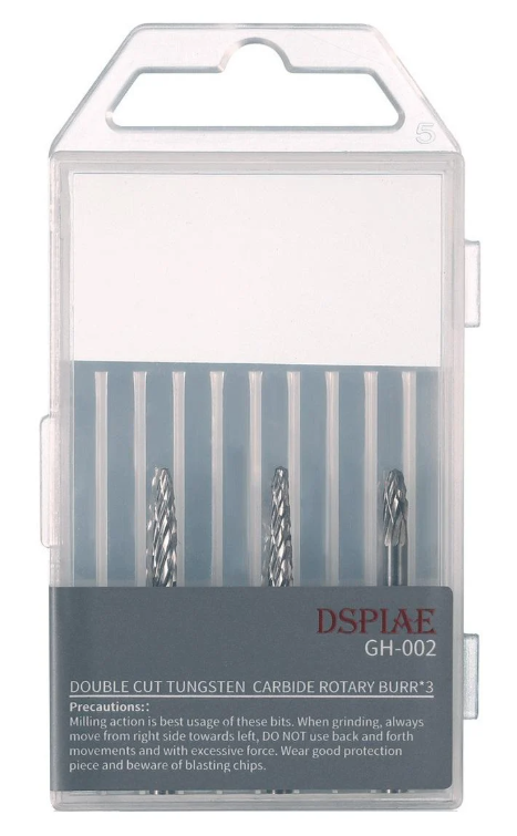 Набір шліфувальних головок DSPIAE GH-002 3 шт. з вольфрамової сталі (GH-002)