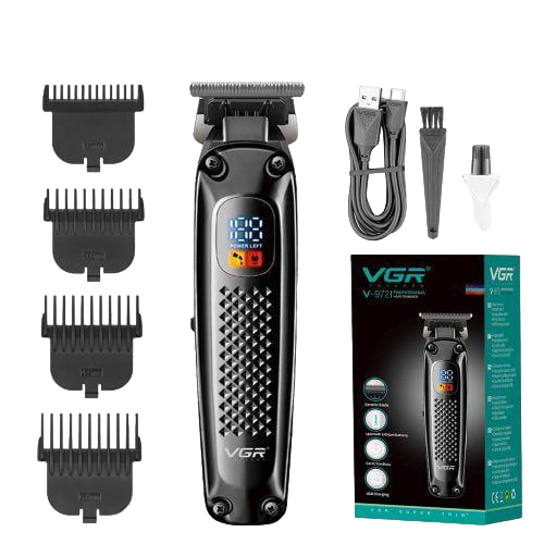 Машинка для волосся VGR V-972 Professional 4 насадки LED Display (2271720466)