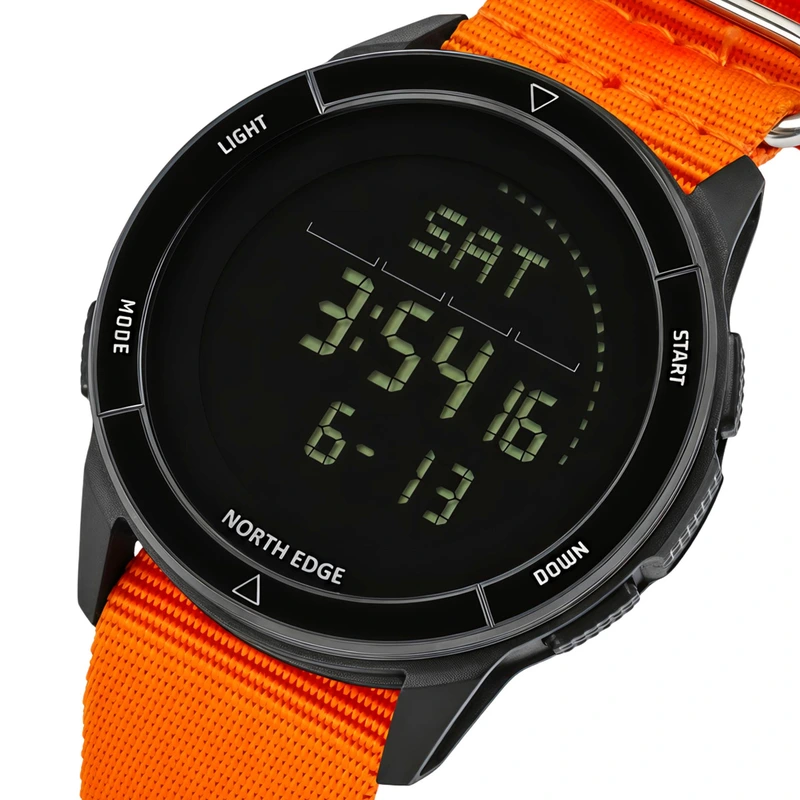 Наручний годинник North Edge Alps Special Orange з компасом 2 ремінці (62204)