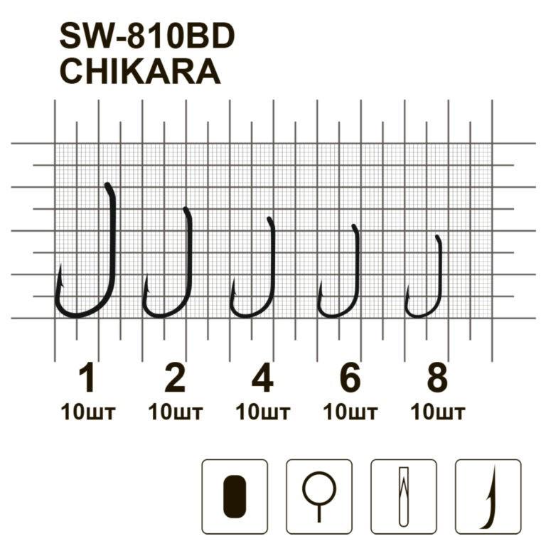 Крючки MiniMax Chikara SW-810BD №2 10 шт. - фото 3