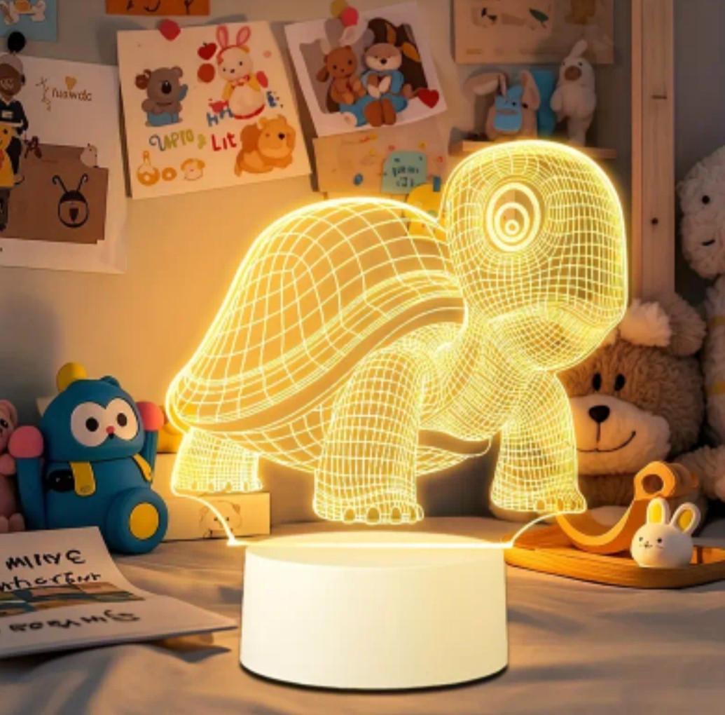 Нічник-проектор дитячий 3D LED Черепаха з ефектом об'ємного світла (2691752709) - фото 2 Нічник-проектор дитячий 3D LED Черепаха з ефектом об'ємного світла (2691752709) - фото 2