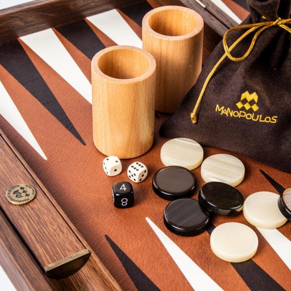 Нарди ексклюзивні світло коричнева шкіра BDE1ABR - фото 5 Нарди ексклюзивні світло коричнева шкіра BDE1ABR - фото 5