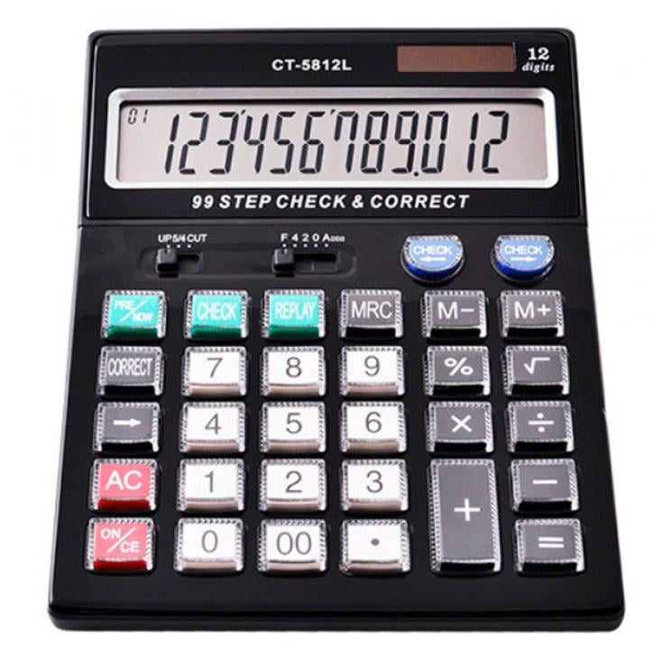 Калькулятор многофункциональный настольный 5812L двойное питание 12-ти разрядный