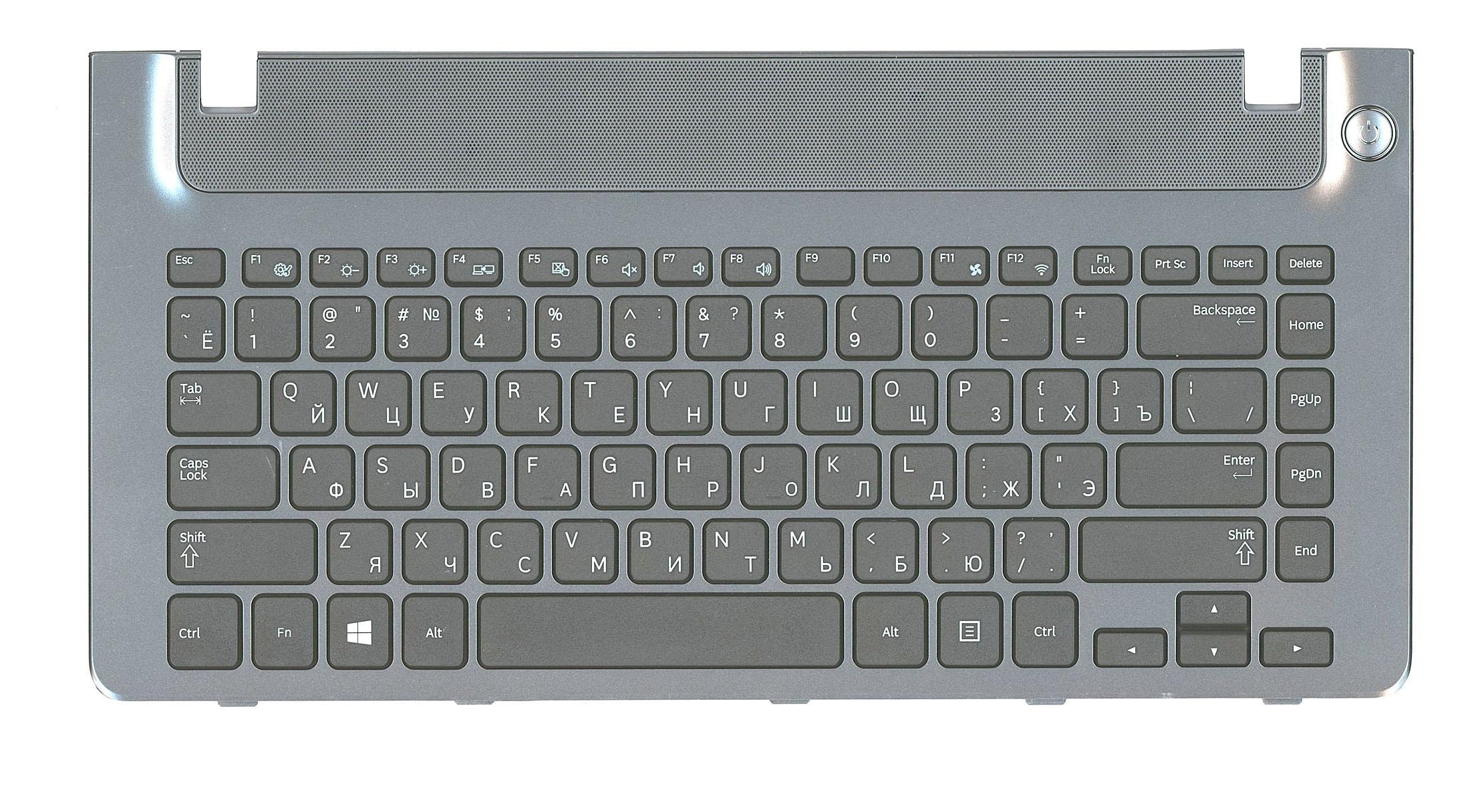 Клавиатура для ноутбука Samsung 355V4C-S01 Gray TopCase Black