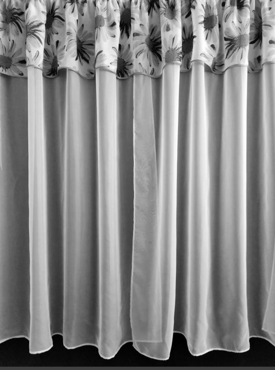 Занавеска шифоновая с ламбрекеном и подхватами 3х1,65м - фото 4 Занавеска шифоновая с ламбрекеном и подхватами 3х1,65м - фото 4